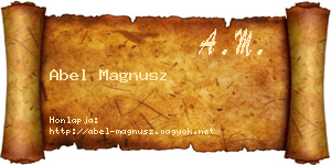 Abel Magnusz névjegykártya